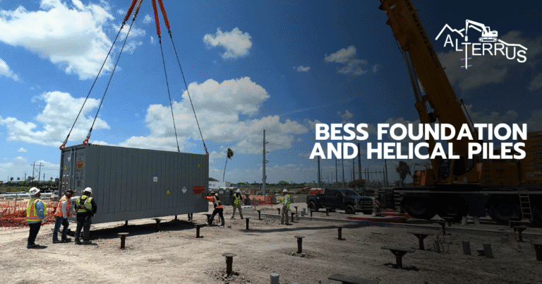 Helical Piles, Piers for Battery Energy Storage Systems (BESS)